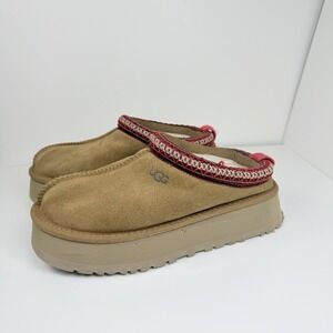 UGG Tazz II Chestnut Suede Platform Slippers Women's Size 7 Style 1122553